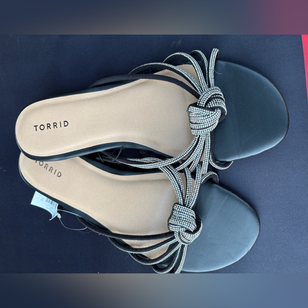 Torrid Black and Silver Women's Sandals - Picture 3 of 4